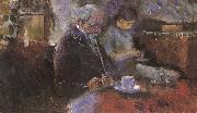 Edvard Munch Near the coffee table oil painting on canvas